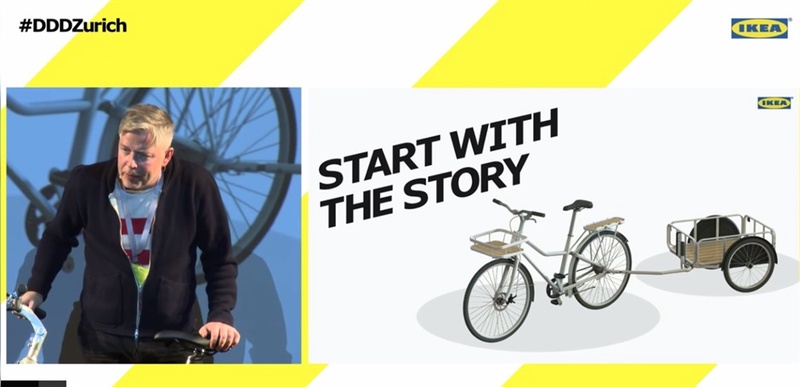 Marcus Engmann präsentierte in Zürich ein neues ikea-Bike Marcus Engmann präsentierte in Zürich ein neues ikea-Bike