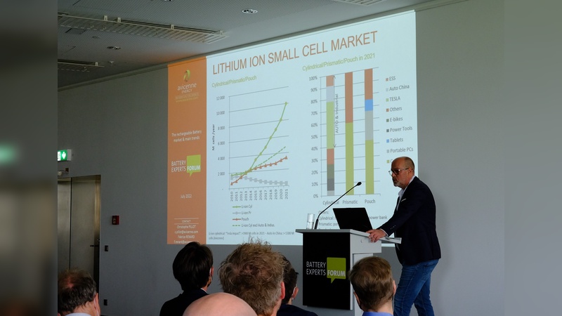 Christophe Pillot von Avicenne Energy erklärte die Entwicklungen auf dem globalen Markt für Akku-Zellen.