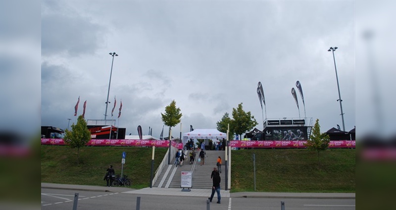 An den Messetagen wird hier geparkt: Am Demo-Day ist der Messeparkplatz Ost hingegen fest in der Hand der Fahrräder