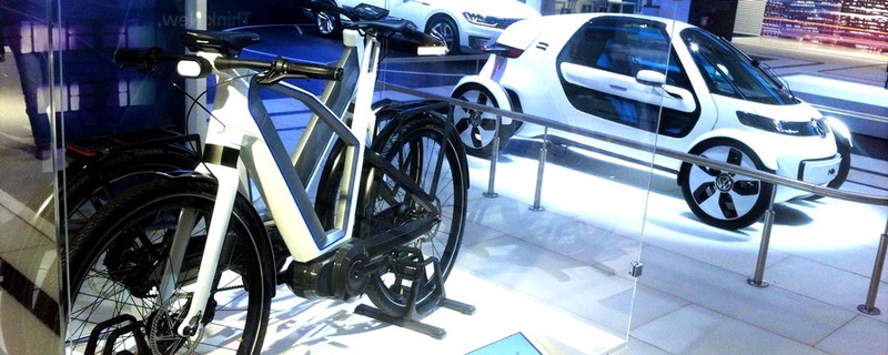 VW-E-Bike - präsentiert auf der VW-eigenen Ausstellung in Berlin