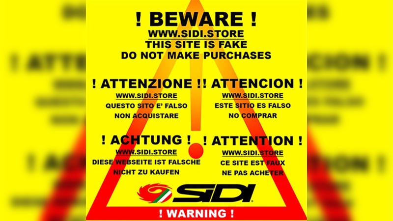 Sidi warnt vor betrügerischen Webseiten. Sidi warnt vor betrügerischen Webseiten.