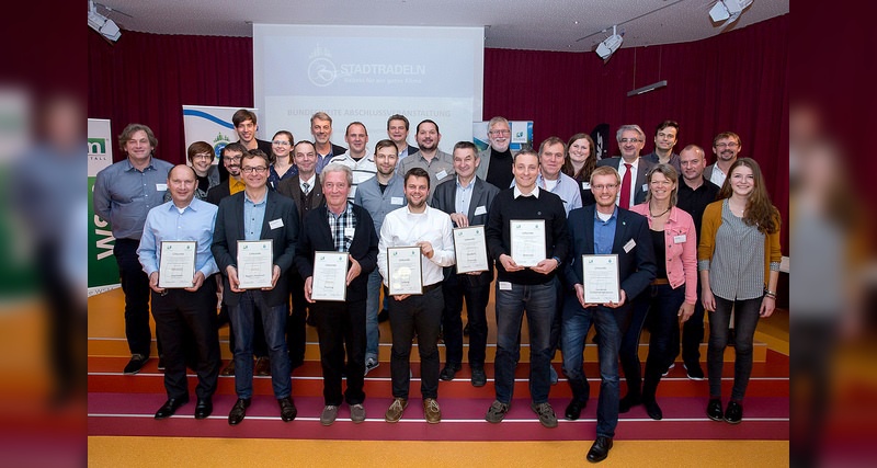 Die Gewinnerkommunen beim Wettbewerb Stadtradeln 2016