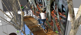 ... mit integrierter Mountainbike-Teststrecke