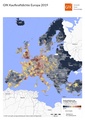 Die Kaufkraft-Dichte in Europa für das Jahr 2019