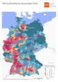 Verteilung der Kaufkraftdichte in Deutschland