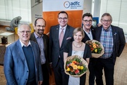 Die ADFC-Vorstandsmitglieder Mario Junglas, Gereon Broil, Ulrich Syberg, Bernadette Felsch, Lothar Mittag, Ludger Koopmann (vlnr.)