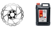links:
FERODO-Bremsscheiben aus Hartstahl sind für alle Belagstypen erhältlich. Erhältlich in Center-Lock- und einteiliger Ausführung. rechts: FERODO DOT5.1 und Rennbremsflüssigkeiten