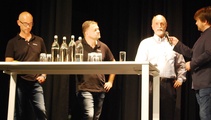 Michael Kraushaar (2.v.r.) mit Steffen Alberth (links) und Bernd Lesch.