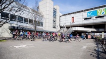 Fertigmachen zur Ausfahrt im Rahmen der VELOBerlin