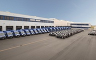 Der riesige Fuhrpark des Unternehmens