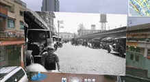 Bing Streetside überlagert historische Bilder und Videos passgenau dorthin wo sich der mobile Browser befindet oder wo der stationäre sucht.