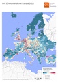 Einwohnerdichte in Europa für das Jahr 2022