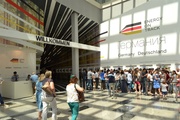 Der Eingang zum Deutschen Pavillon auf der EXPO in Astana