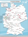Deutschlandkarte des Fahrraddiebstahls