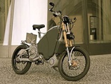 Ein Fahrrad mit Elektromotor mit Leistungen eines Motorrads