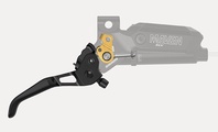 Foto: Sram - Schnittzeichnung vom «Maven V2»-Bremshebel mit Swing Link.
Das Swing Link sorgt für Progression zwischen Hebel und Geberzylinder, lässt sich ohne Entlüften ein- und umbauen und auch an älteren «Maven»-Bremsen nachrüsten.
