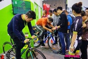 Mitmachaktionen auf der Asia Bike - hier am Stand von Merida
