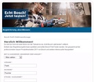 Bosch bietet Facebook-Fans die Möglichkeit an, Werkzeuge zu testen und verlangt dafür detaillierte Daten